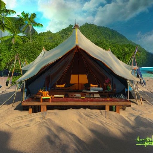 Luxury Glamping on Pulau Redang Beach