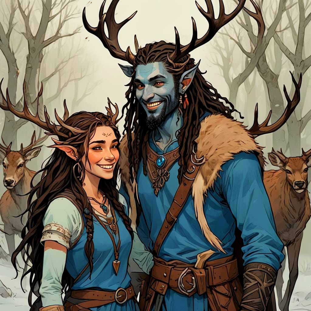 Firbolg and Human Drawing Together