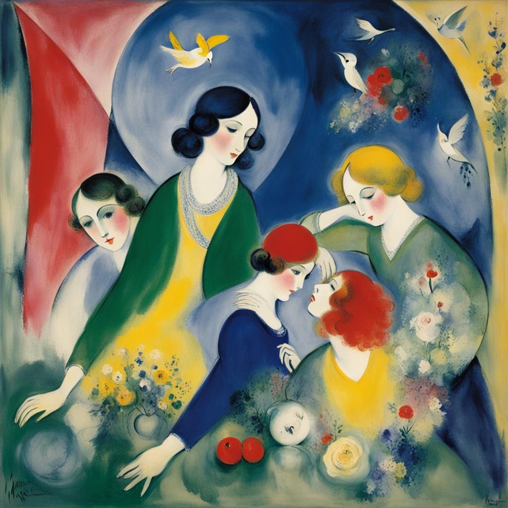 Dreamlike Portrait in Early 20th Century Style