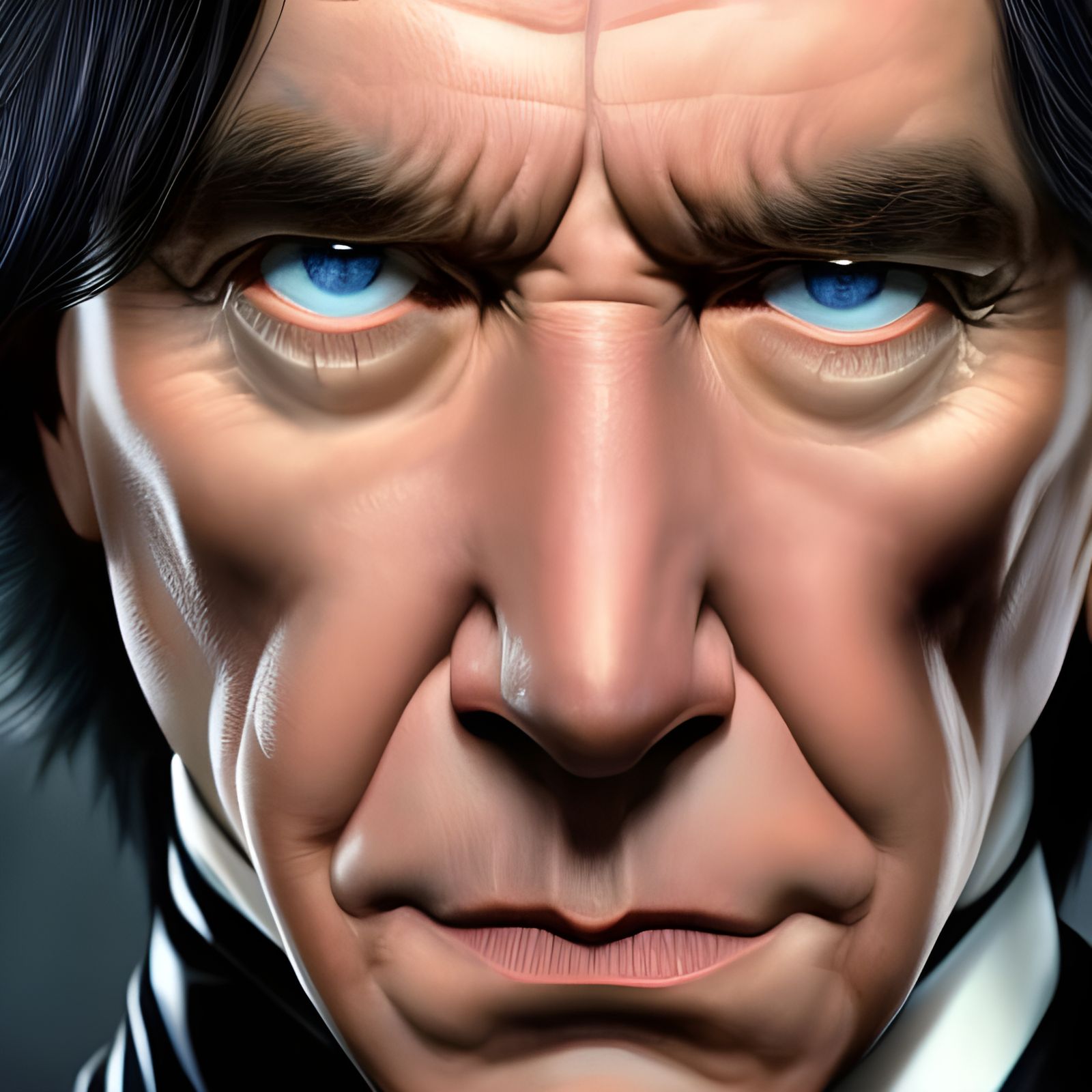 Professor Snape as Snake: Hyperrealistic 8k Portrait