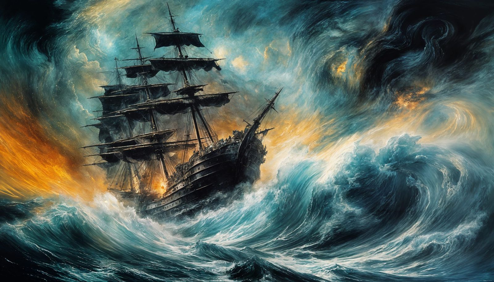 Galleon Vanishes into Cosmic Storm