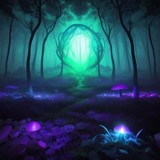 Mystical Portal to Another Dimension in Surreal Style