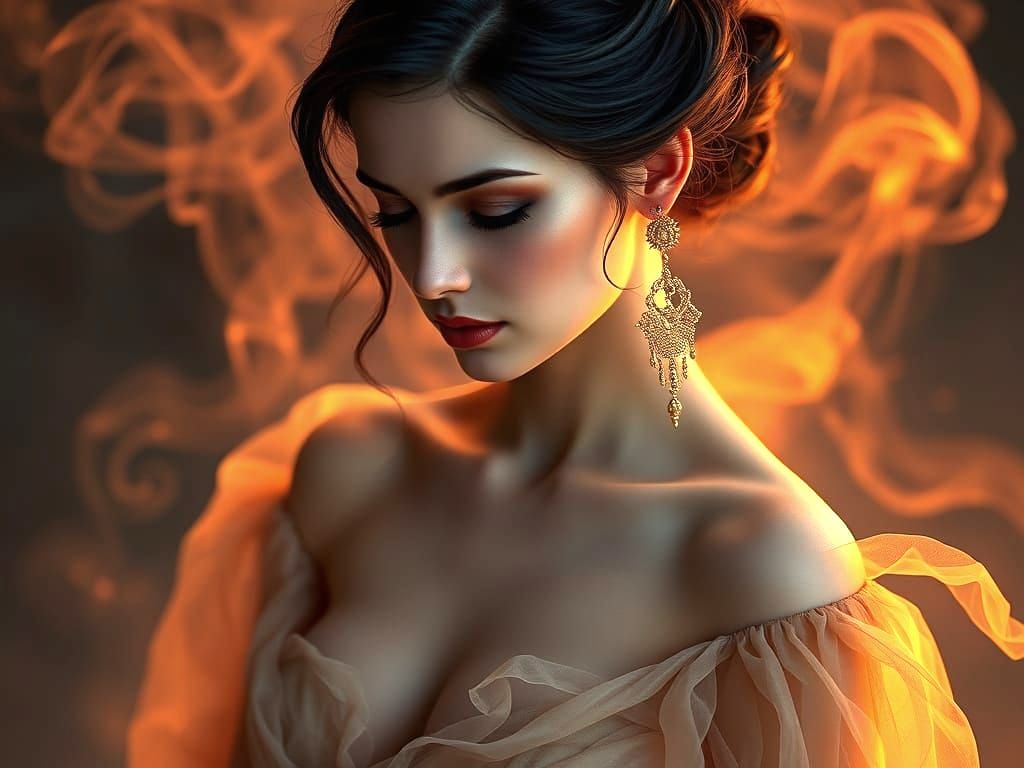 Ethereal Beauty in Soft, Dreamlike Brushstrokes