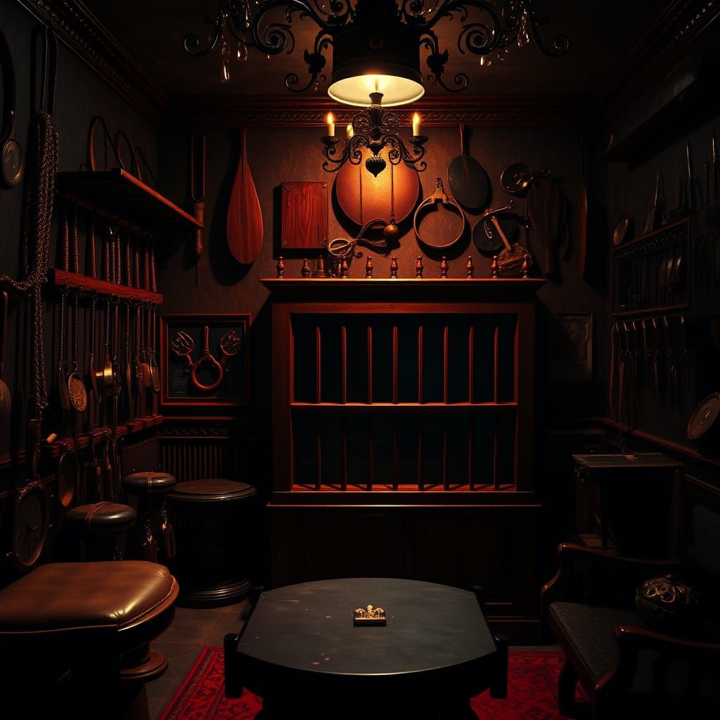 Luxurious Dungeon in High-Contrast Light