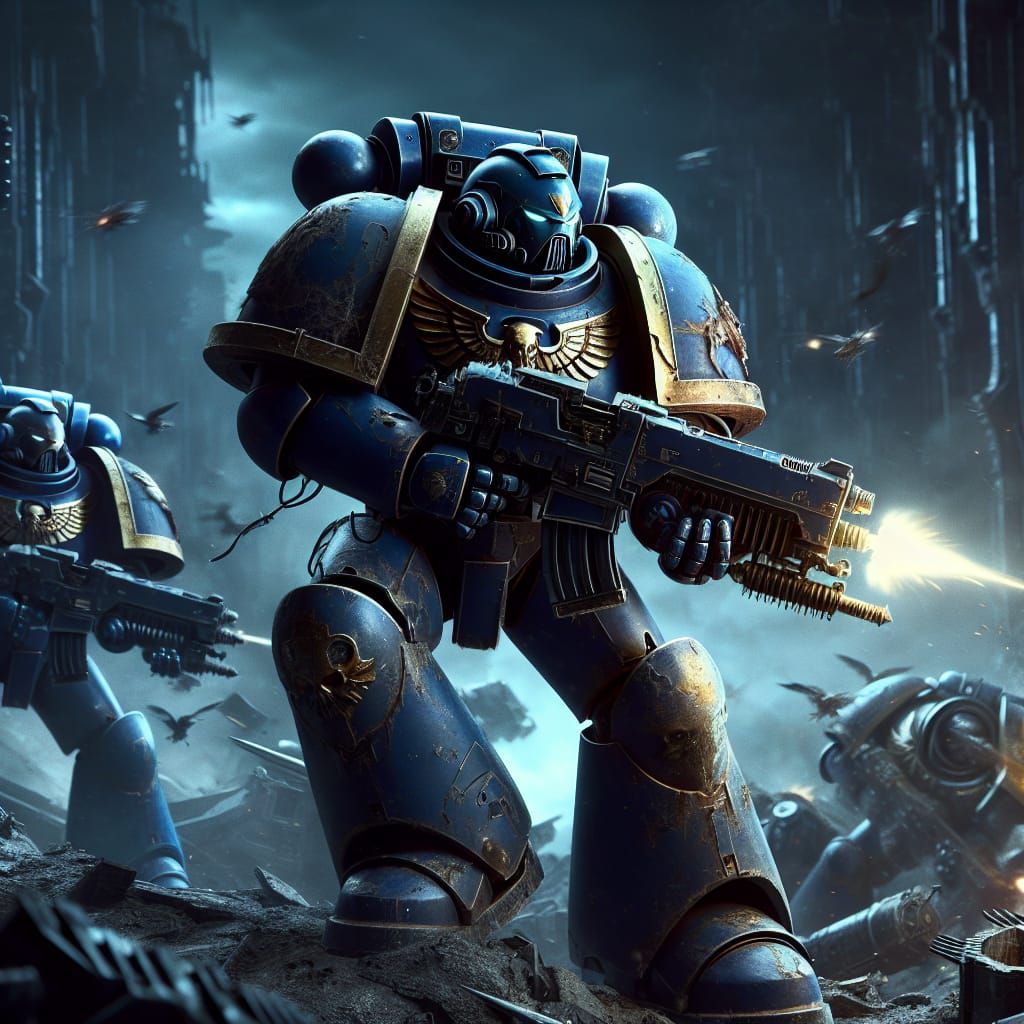 Ultramarines in a Grim Dark Future Battle