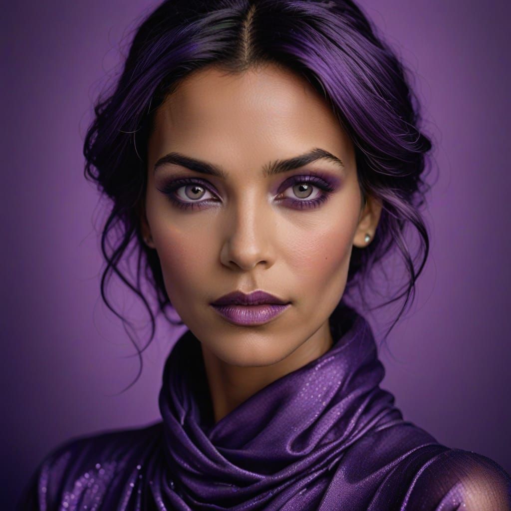 Stunning Purple Portrait in Epic Style