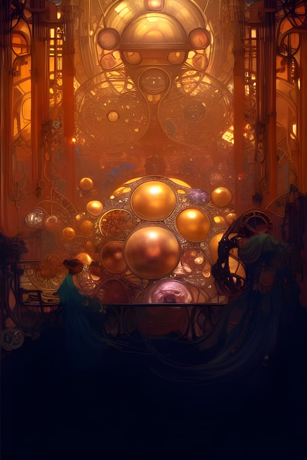 Cornpunk Gear-Filled Magical Workshop With Steampunk Machine...