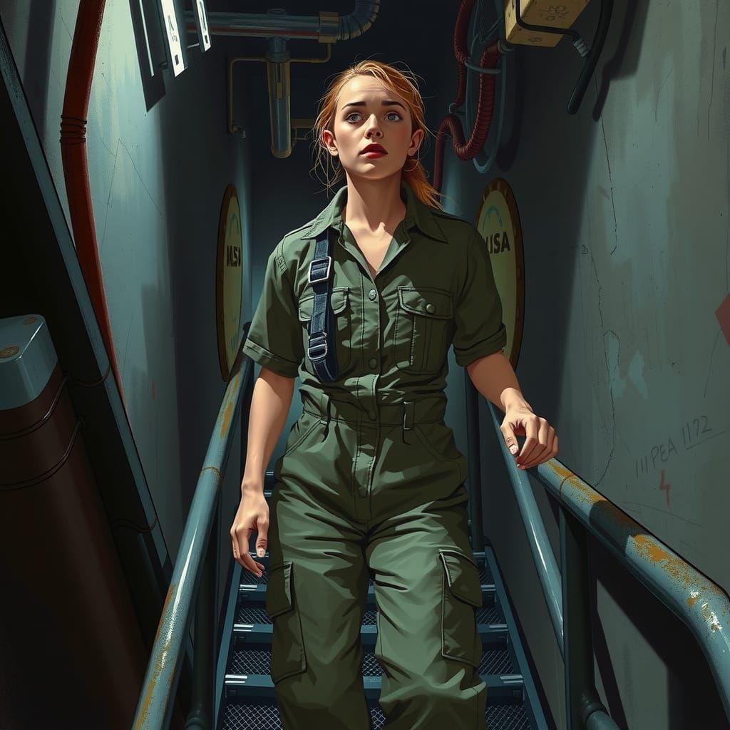 Dystopian Bunker Descent: Inspired by Silo Series