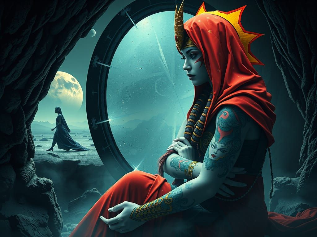 Powerful Goddess of the Cosmos in a Dystopian Nightmare