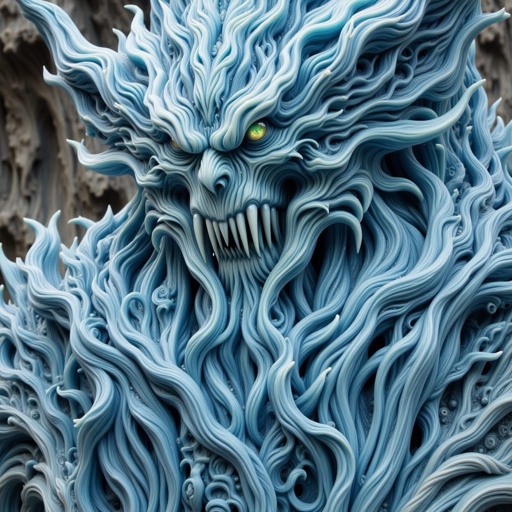 Ethereal Ice Masterpiece in Memento Mori Style