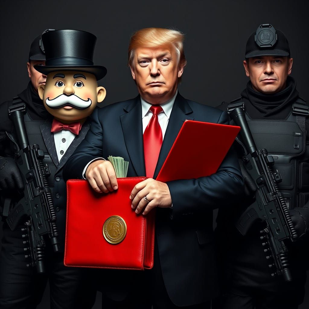Hyperrealistic Portraits of Monopoly Man and Donald Trump wi...
