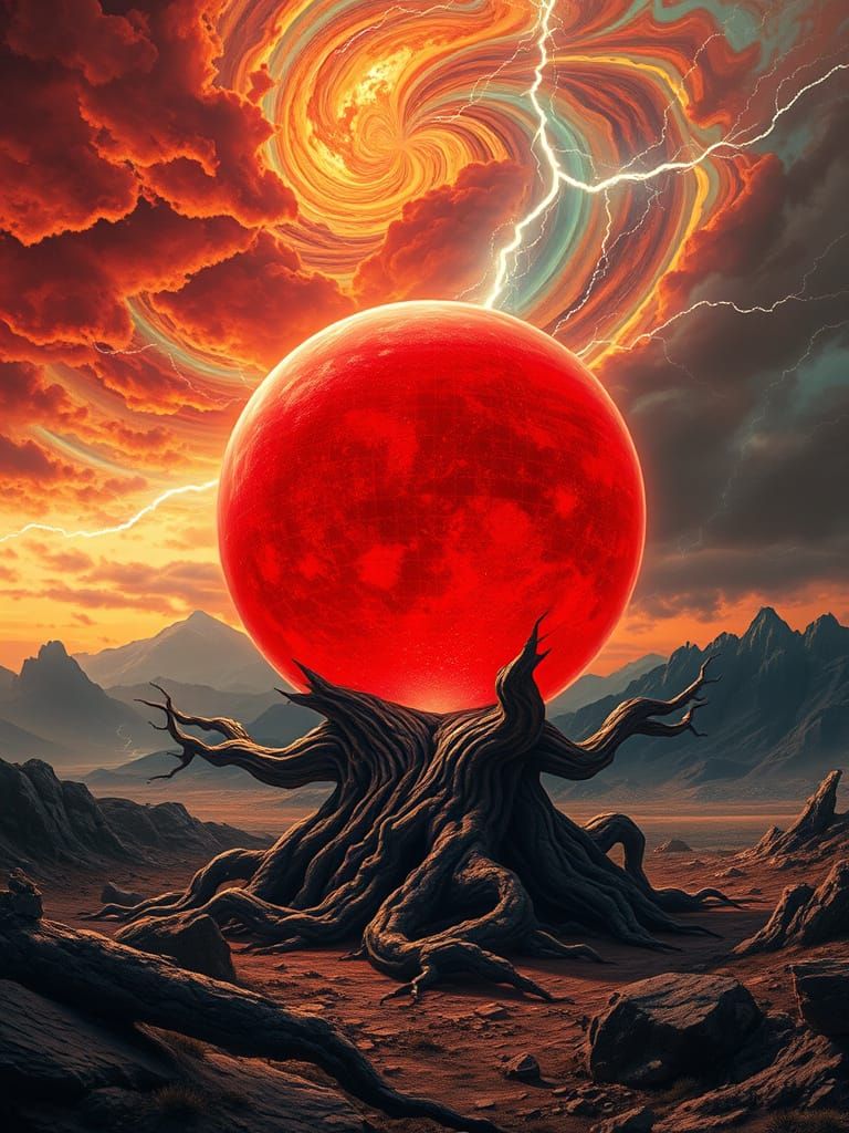 Celestial Body Radiates Ethereal Glow Amidst Cosmic Turbulen...