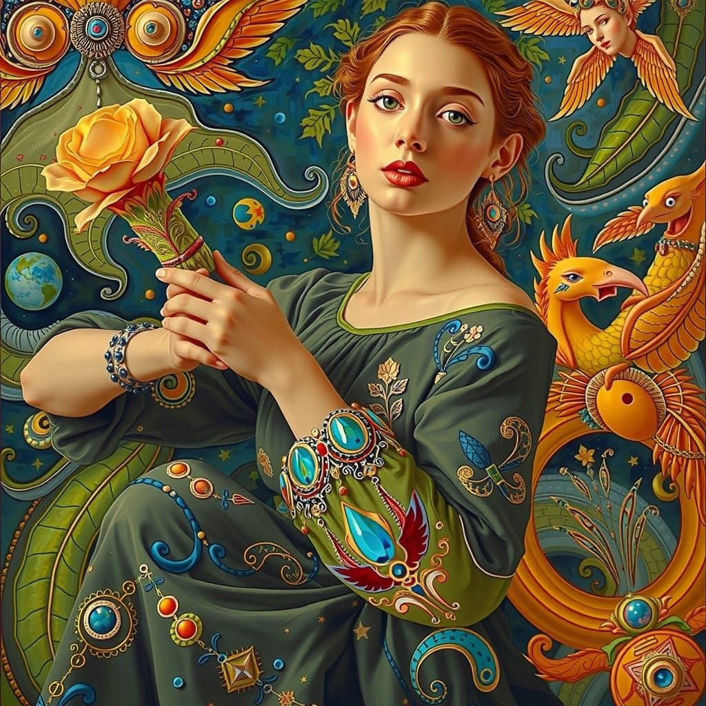 Hyperrealistic Maximalist Masterpiece in Sharp Detail