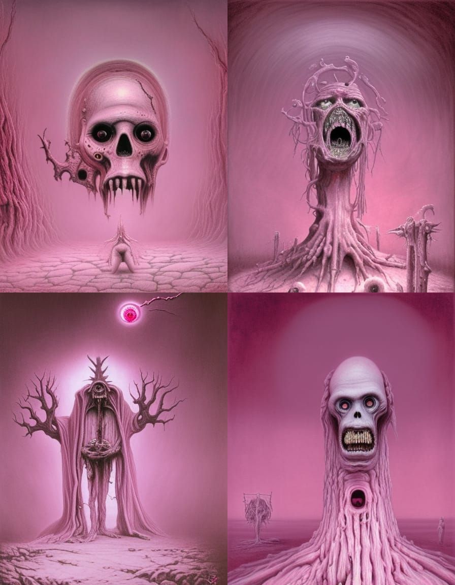 Eldritch Chainsaw Wizard with Zombie Face