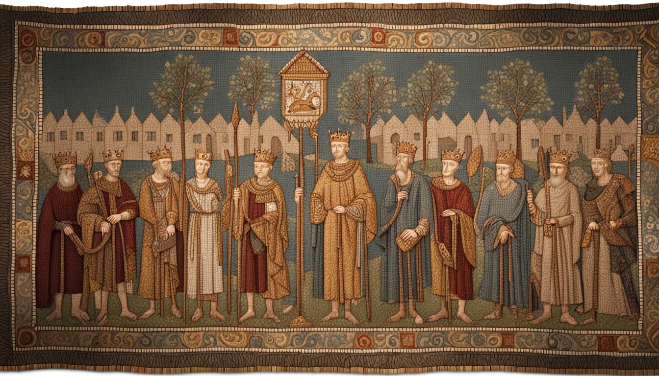 King Harold Mosaic Tile Tapestry