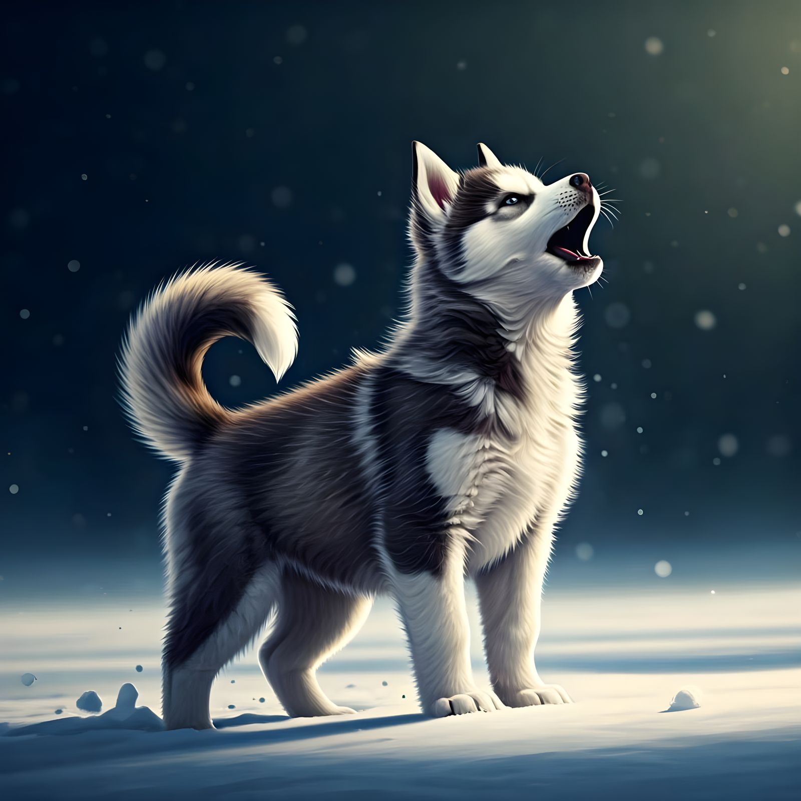 Stunning Siberian Husky in Epic Snowy Landscape