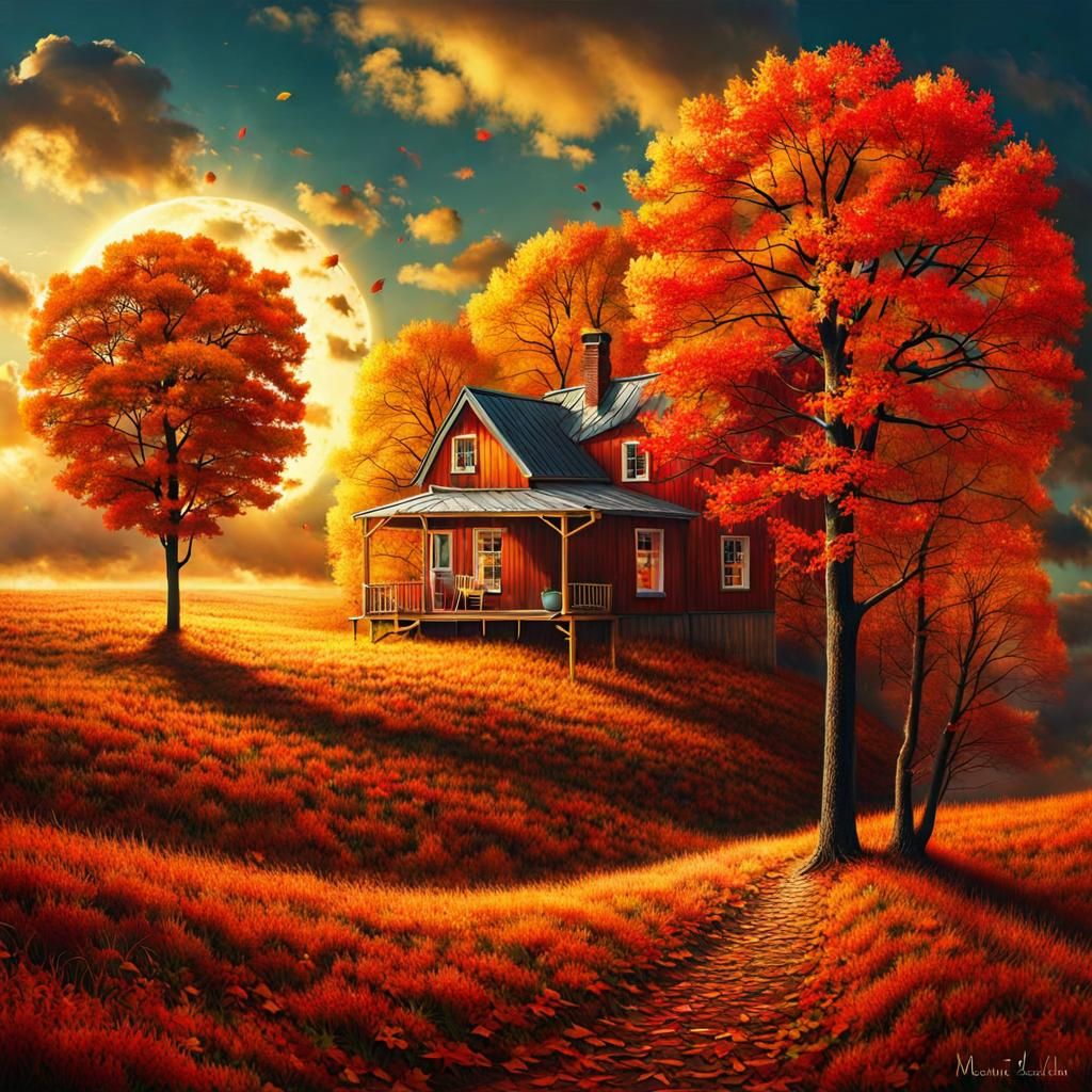 Surreal Autumn Warmth in Vibrant Colors