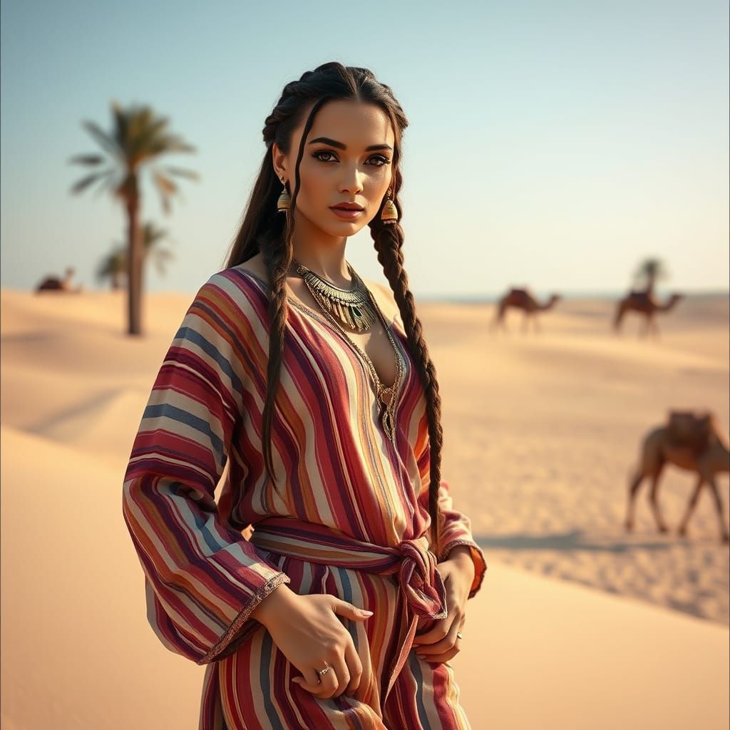 Captivating Oriental Beauty in Retro Film Style