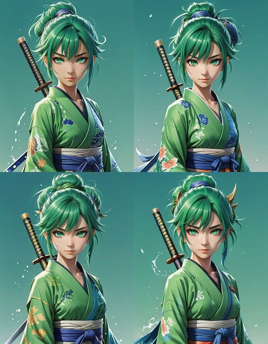 Ethereal Anime Warrior Unleashes Dragonfire