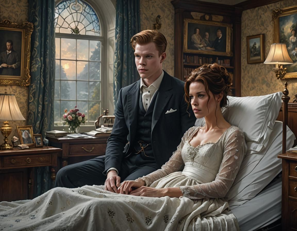 Ethereal Fantasy: Wounded Man and Worried Woman