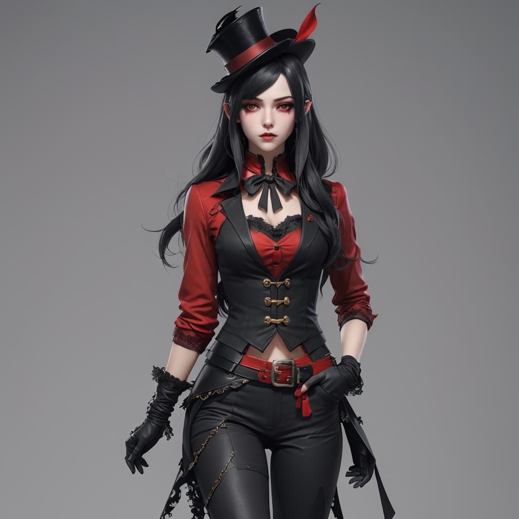 Vampire Ringleader in Anime Style, 8K Resolution