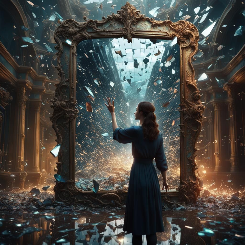 Shattered Mirror: Fantasy Concept Art in 8k