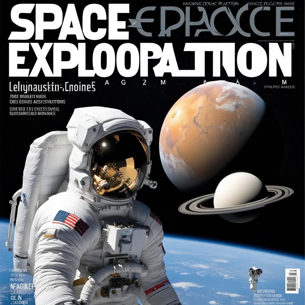AI-Generated Space Exploration Magazine Cover
