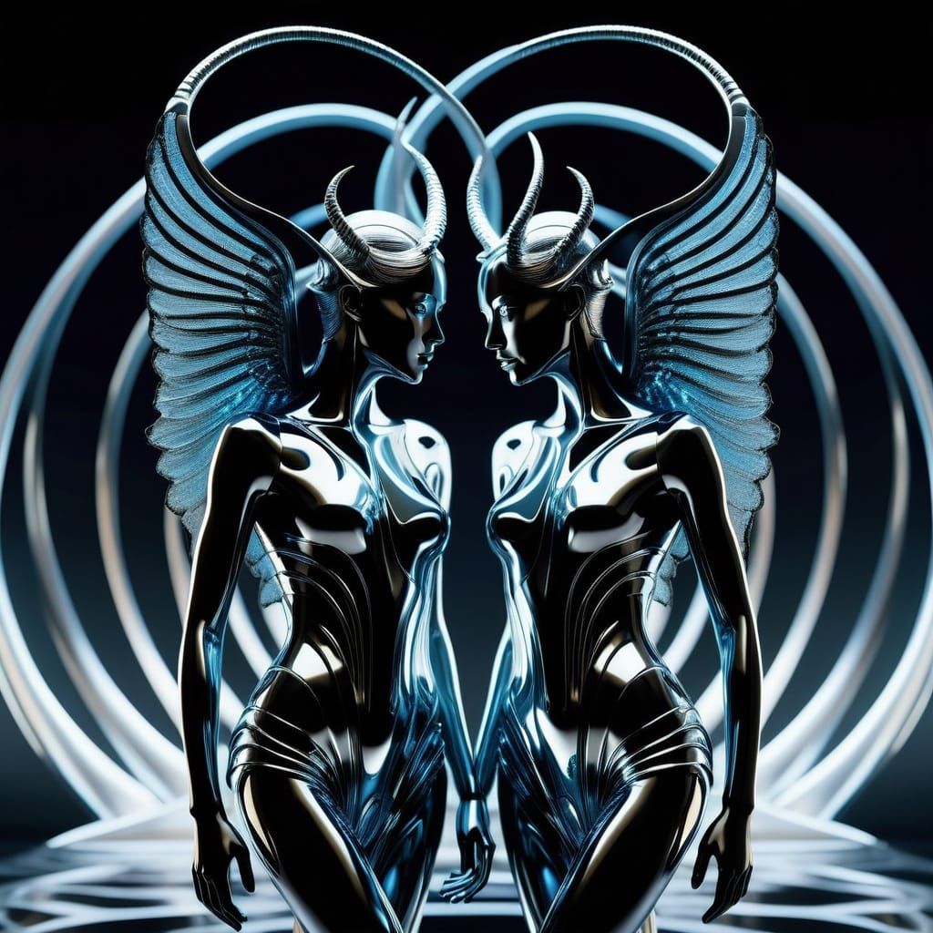 Ethereal Conscience: Male Demon and Female Angel Trapped in ...