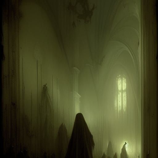 Gustave Doré Inspired Paranormal Horror Scene