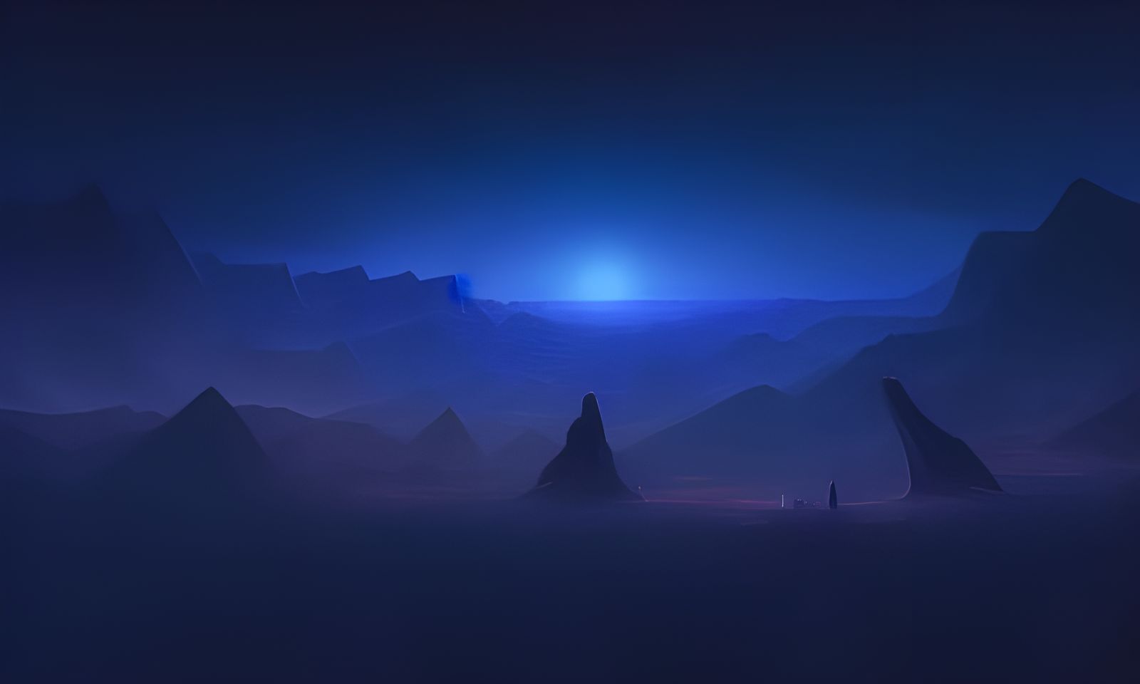 Vibrant Cosmic Landscape Rendered with Octane