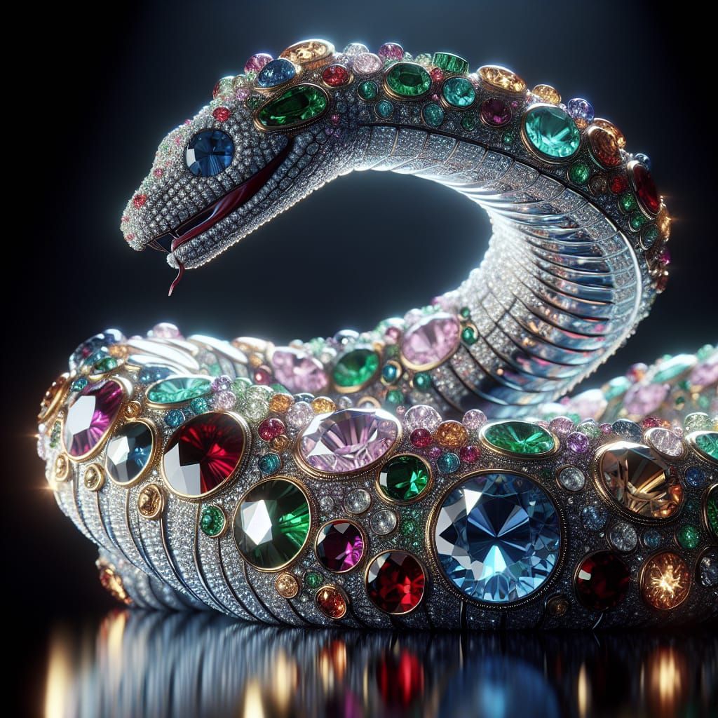 Diamond jeweled snake