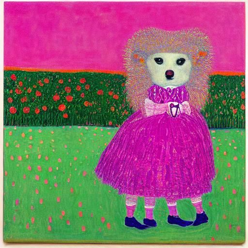 Hedgehog in Expressive Style of Ensor and Klimt