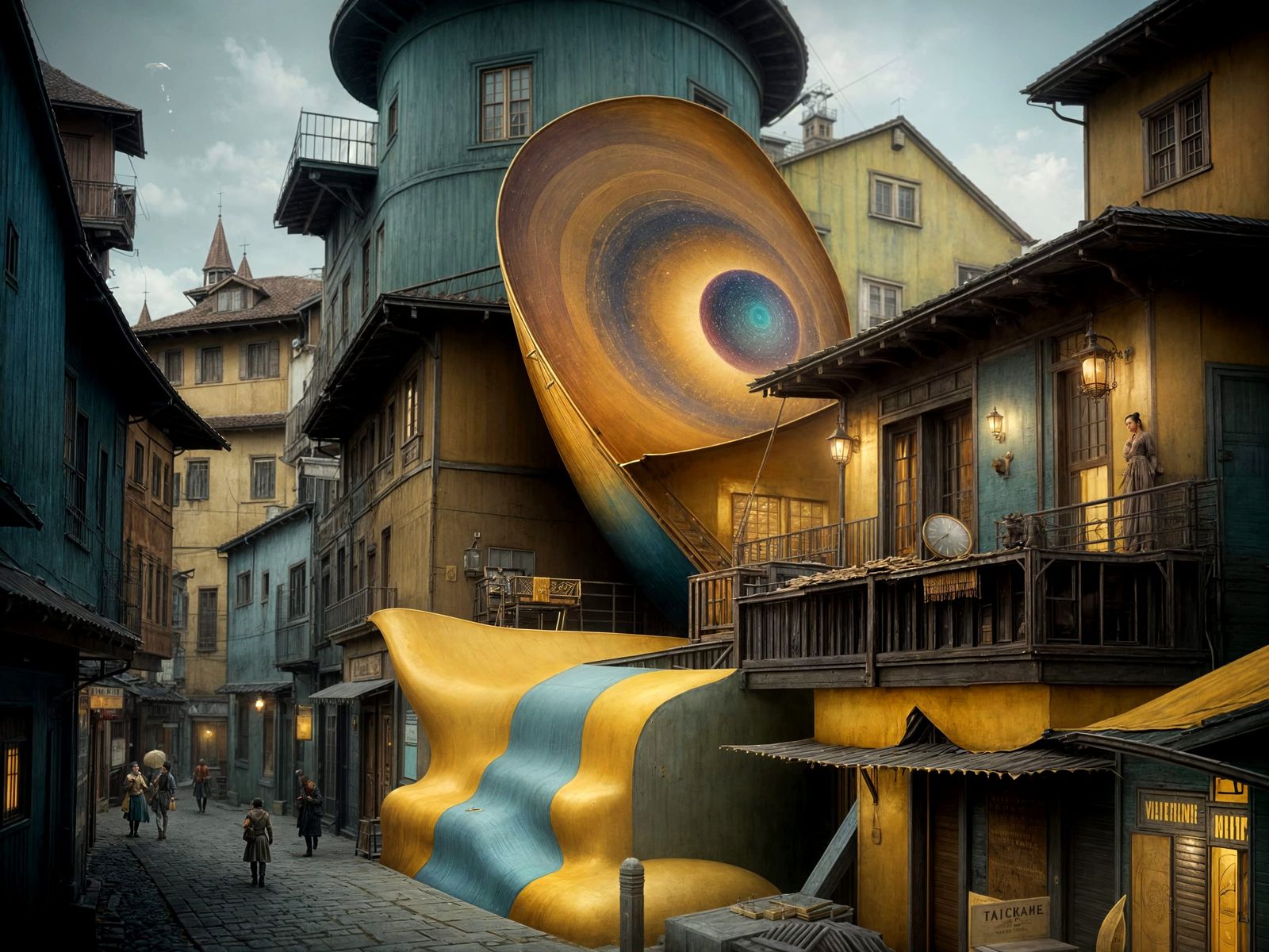 Abstract Blending Cycles with Gold Details