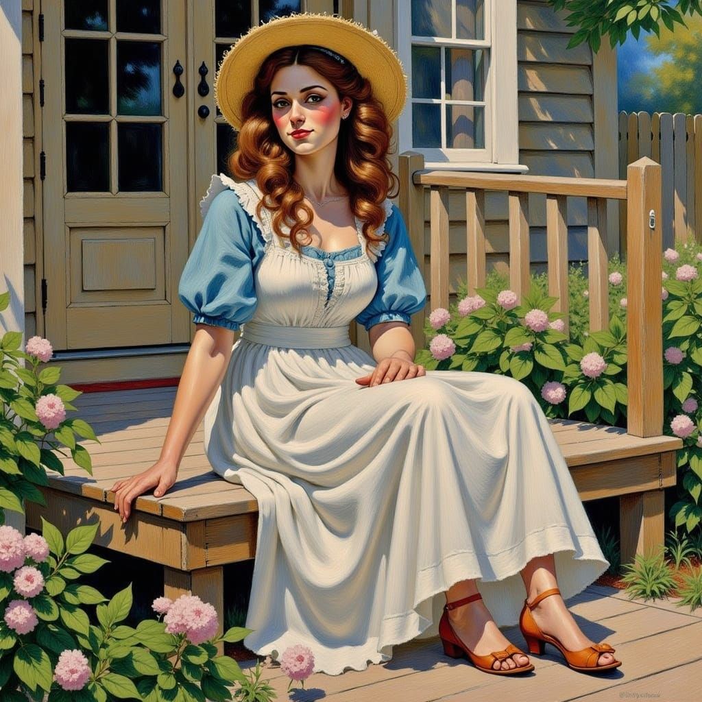 Kentucky Woman in Springtime Serenity