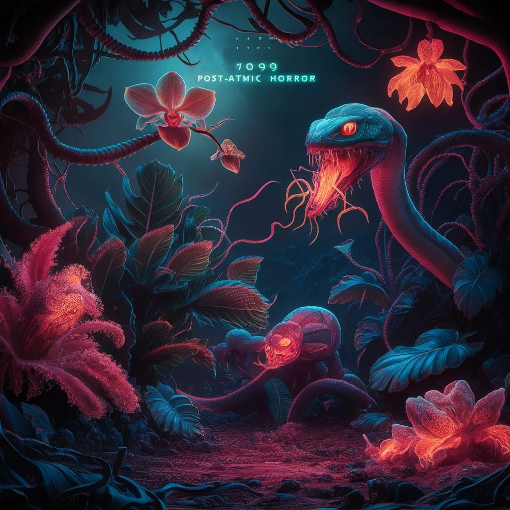 Radioactive Jungle: 1950s Sci-Fi Movie Poster