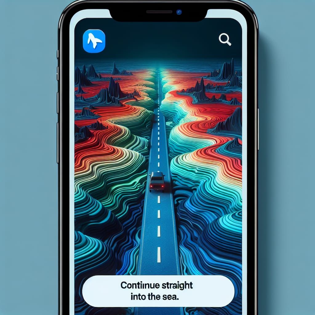 Humorous Navigation App Directs User Into Red Sea
