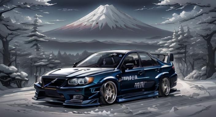 <lora:EnderStyle:1.0> Modified Volvo S80