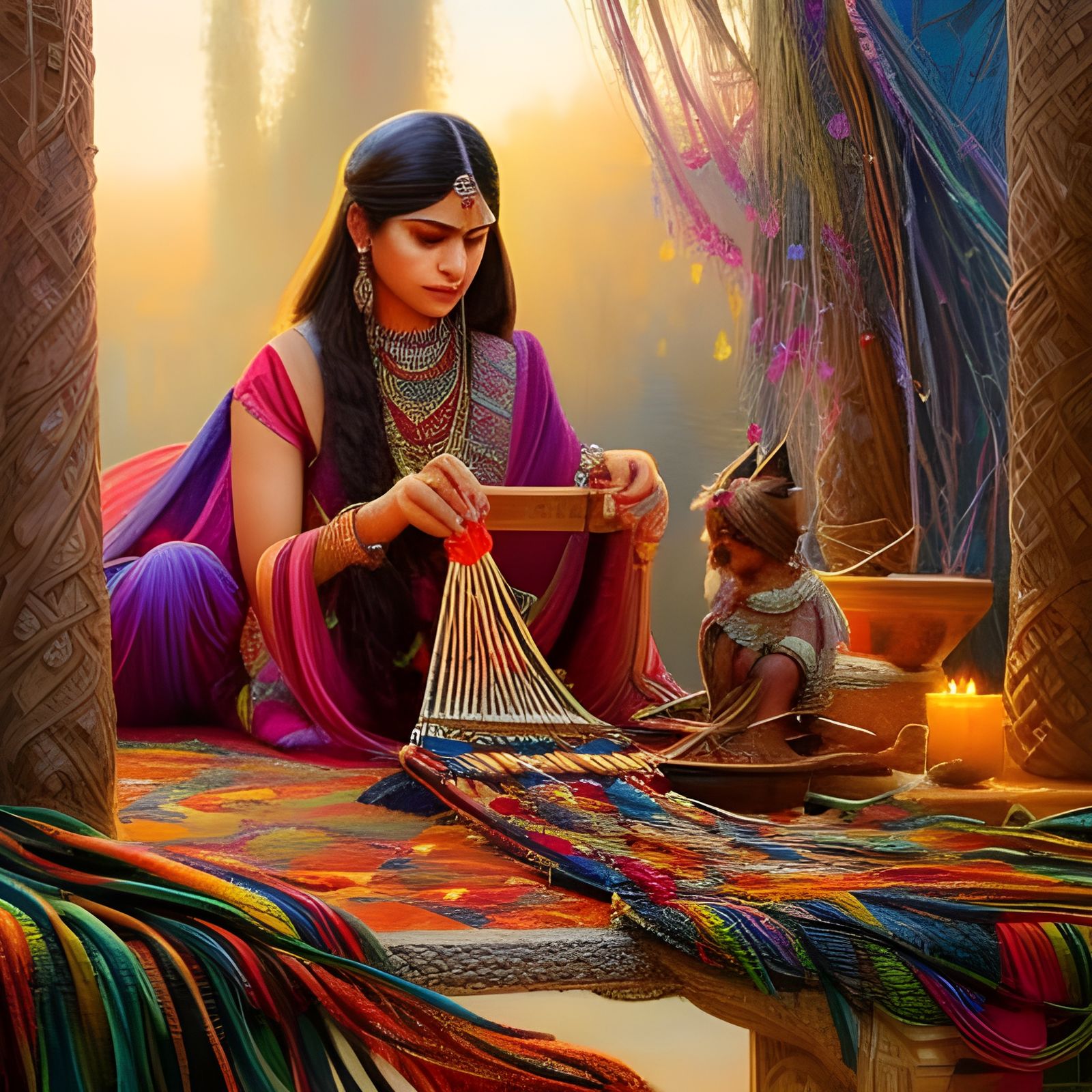 weaving yarn