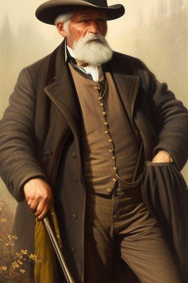 19th Century Silver Miner Portrait