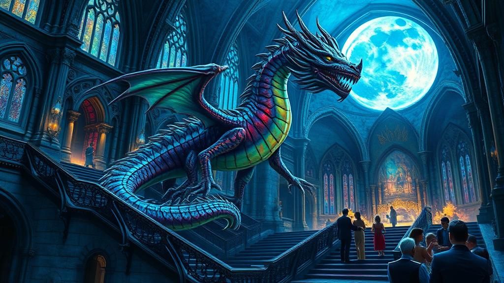 Iridescent Dragon Waltzes at Mystical Cathedral Ball