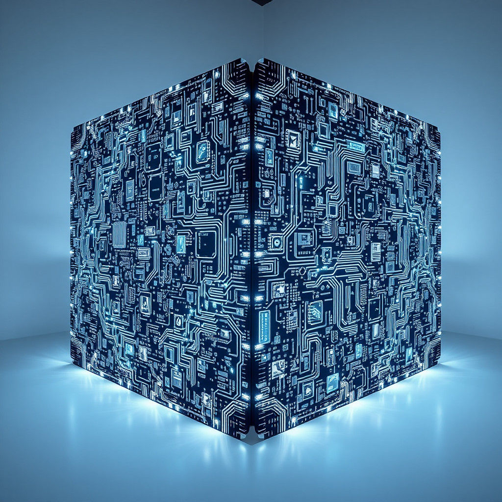 Glowing electronic circuits, cubic
