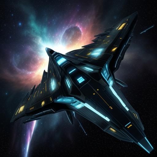 USS Enterprise Soars Through Nebula: Digital Art