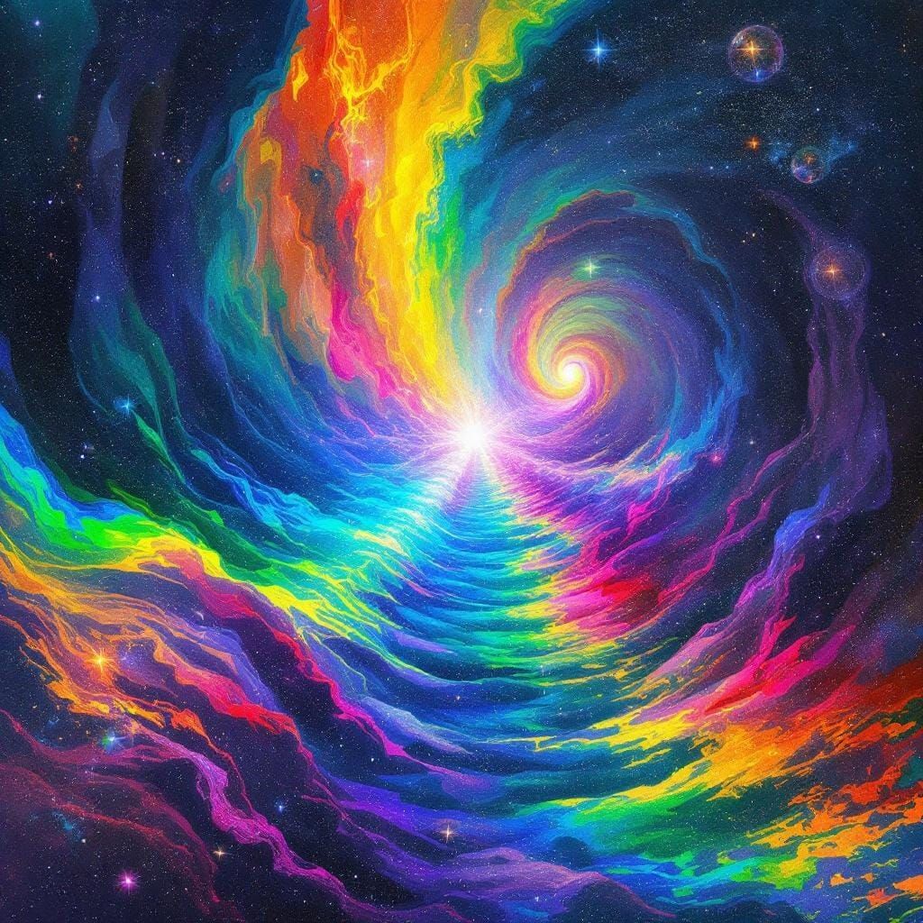 Ethereal Space Between Universes in Digital Art Style