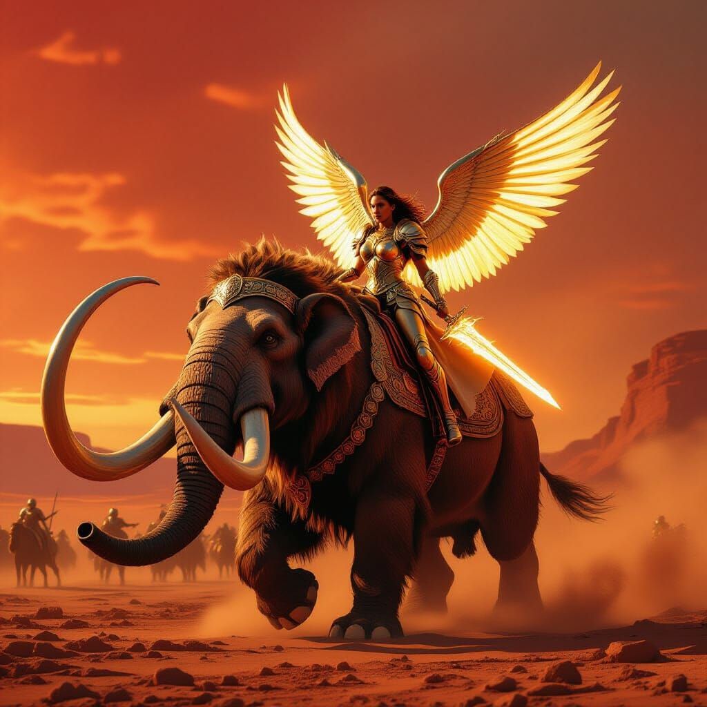 Celestial War Mammoth on Avernus Battlefield: Cinematic Film...