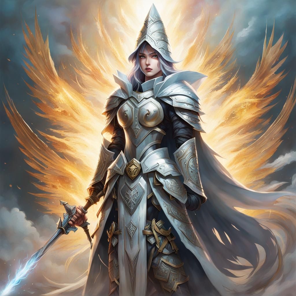 Angelic Witch Knight in Ethereal Battleground