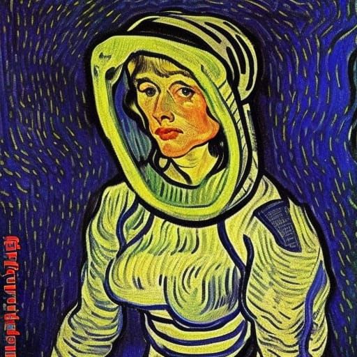 Sci-Fi Lace Woman: A Surreal Artistic Fusion