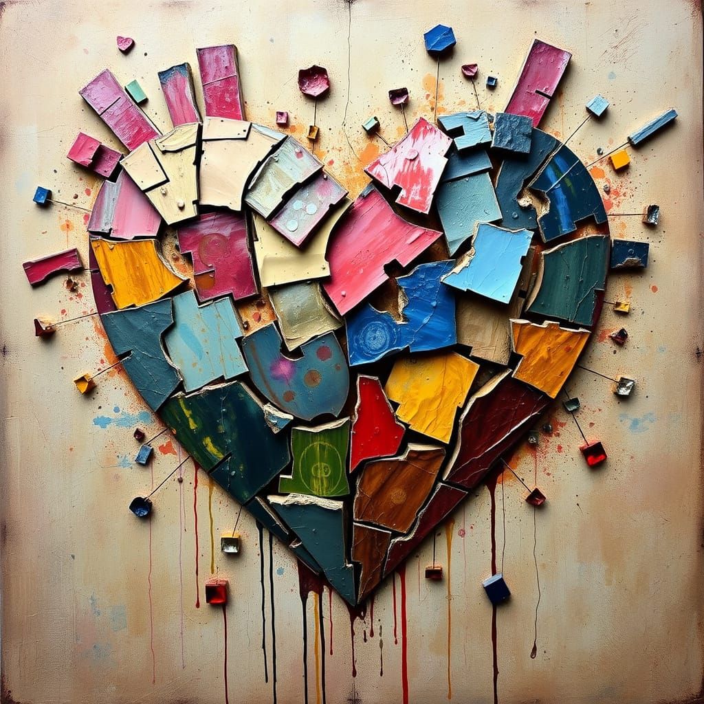 My heart is fragmented so colorfully yet tragically from all of life’s trauma