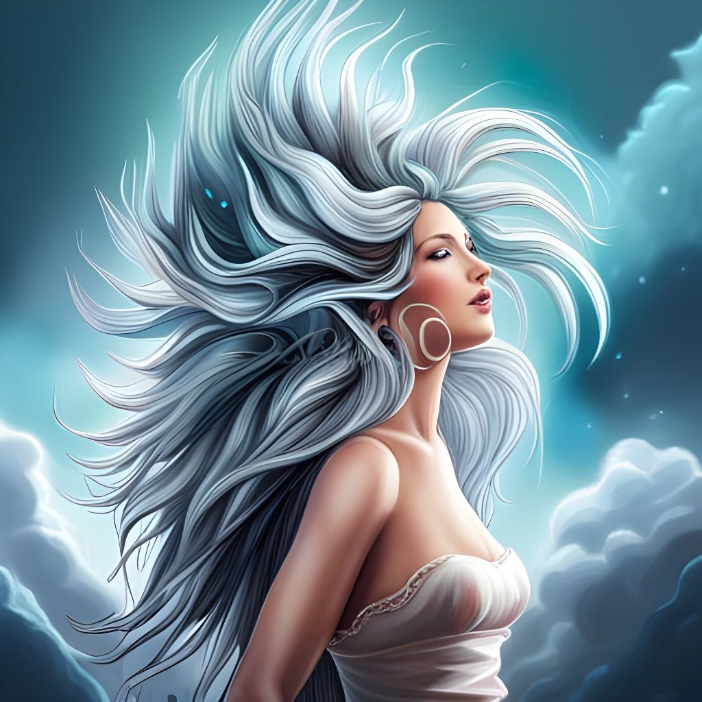 Ethereal Woman with Drops of Jupiter in Hair