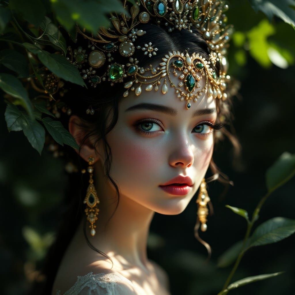 Fantasy Princess in Whimsical Forest
