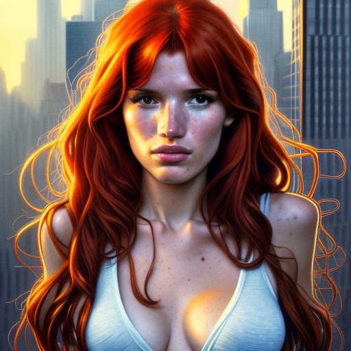 Mary Jane Watson Comic Book Art Portrait